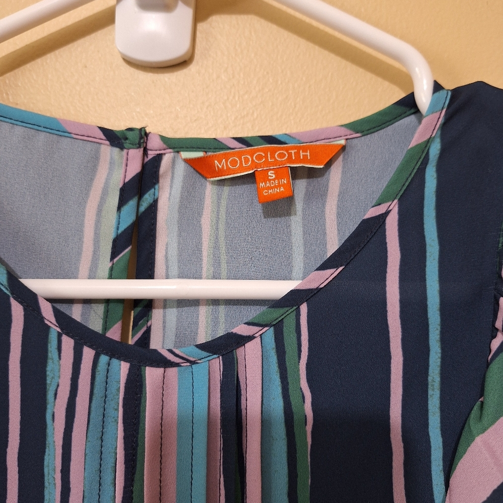 Modcloth Striped Ruffle Dress - Picture 4 of 6